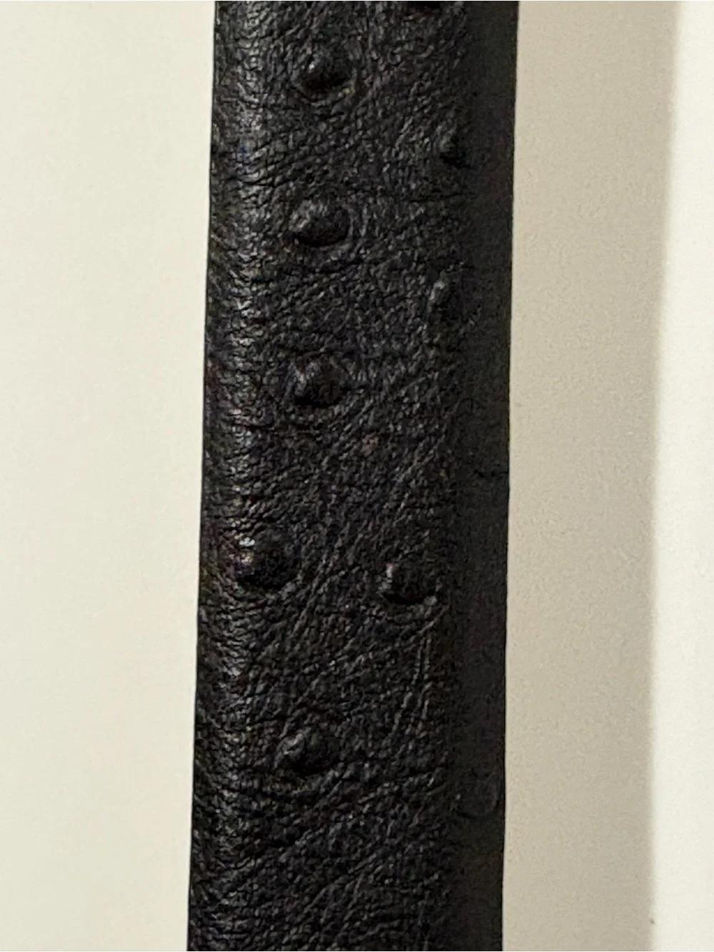 Galaxy Genuine Italian Black Embossed Leather Belt with Silver Buckle